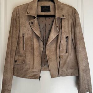 SW3 Bespoke Taupe Leather Jacket